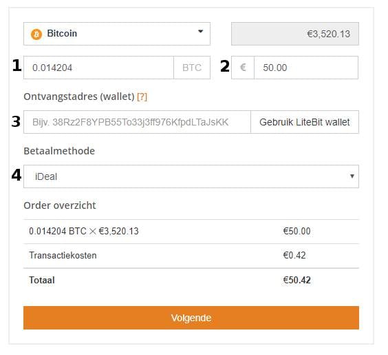 Cryptocurrency kopen Bancontact formulier